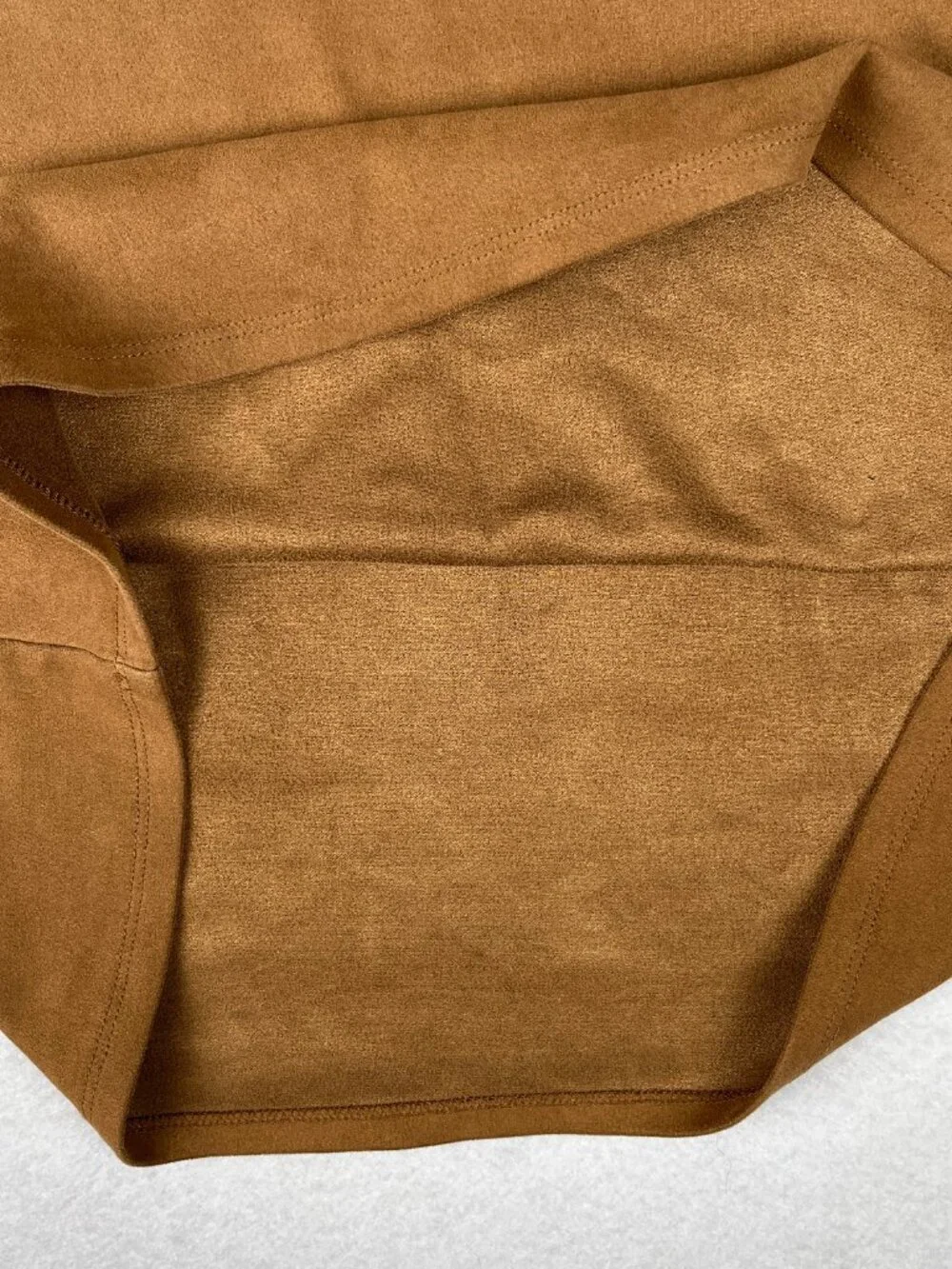 WAYF Fox Catcher Faux Suede Dress Women's S Tan Mini Shift Autumn Party Bohemian